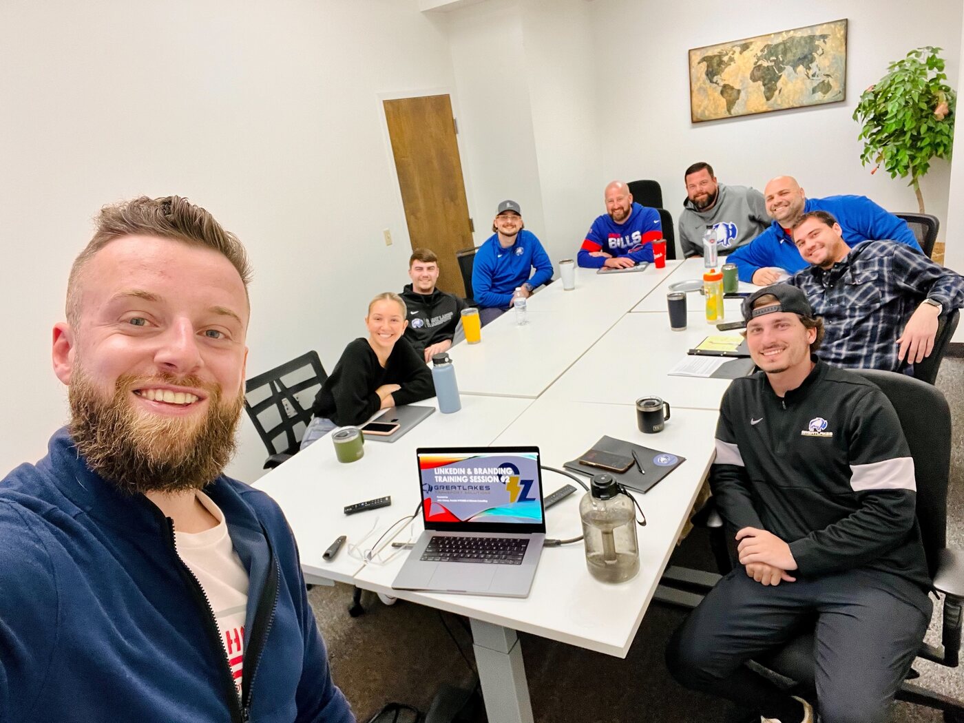 Branding session with the team